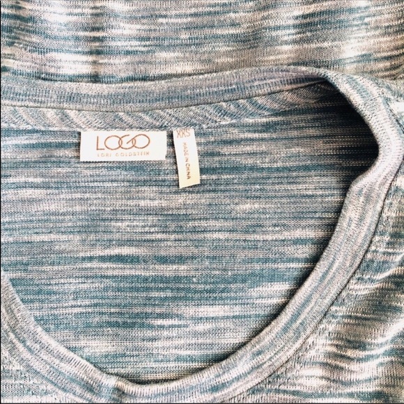 LOGO by Lori Goldstein teal heathered tunic top - Picture 6 of 6